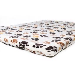 Wellness JuuNik Madras MicroFleece Tyk og Dejlig Blød Beige Med Poter